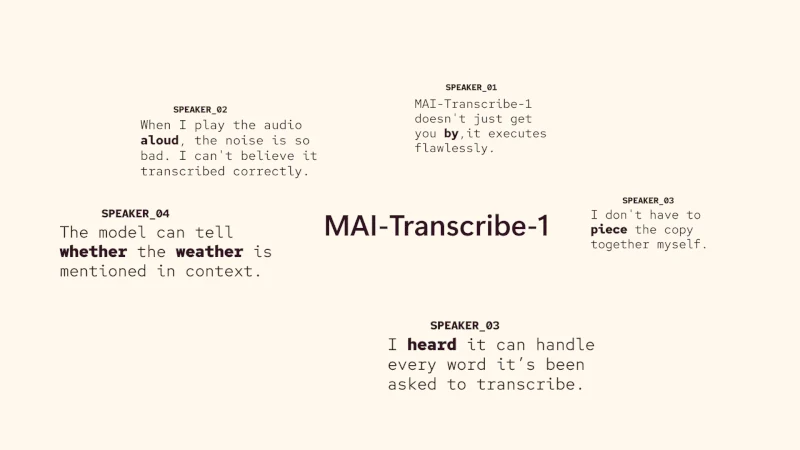 MAI-Transcribe-1 — model transkrypcji z rodziny MAI
